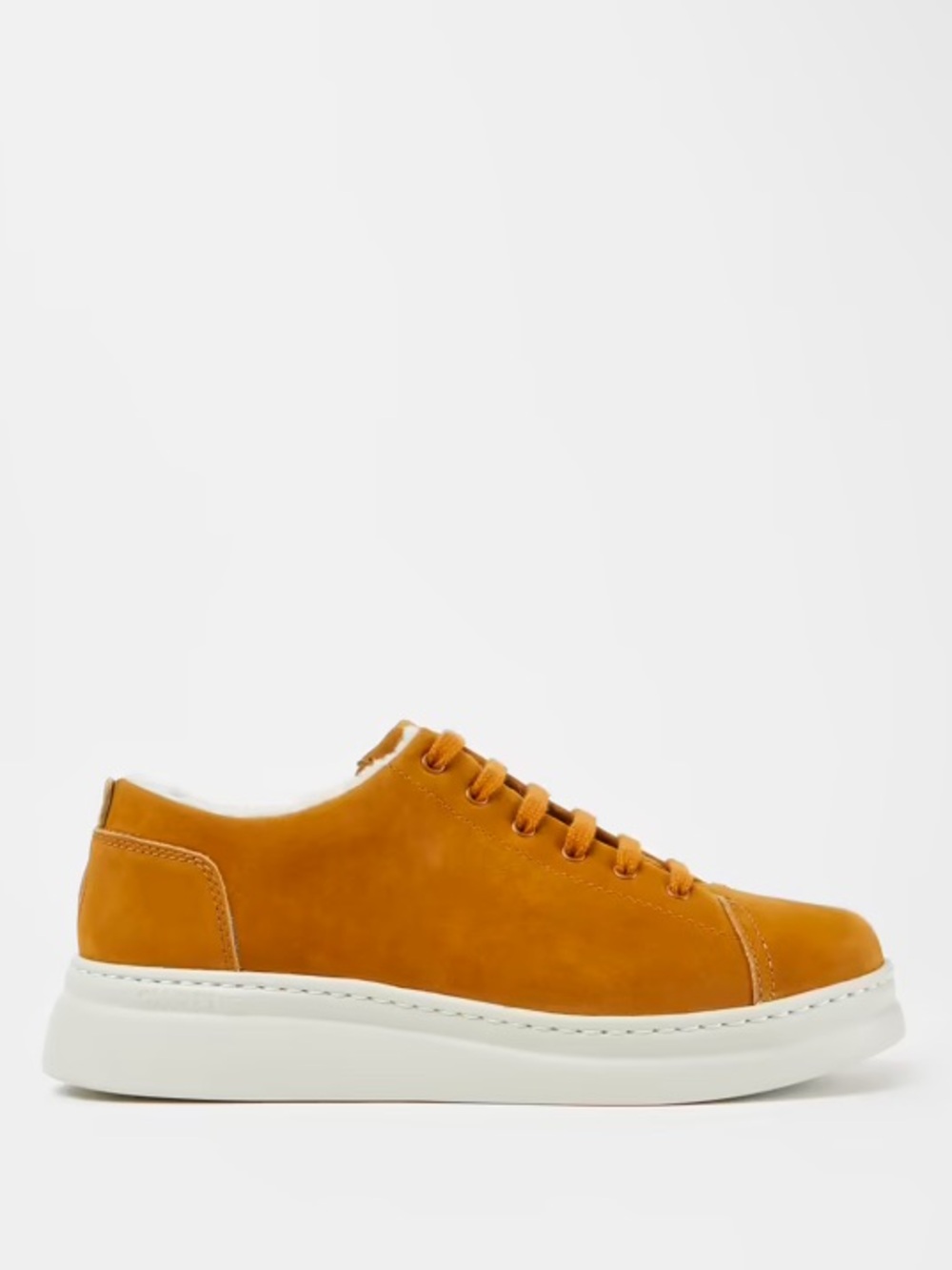 Camper Runner Up Brown Suede Sneakers Sherpa Fleece lining EU 38